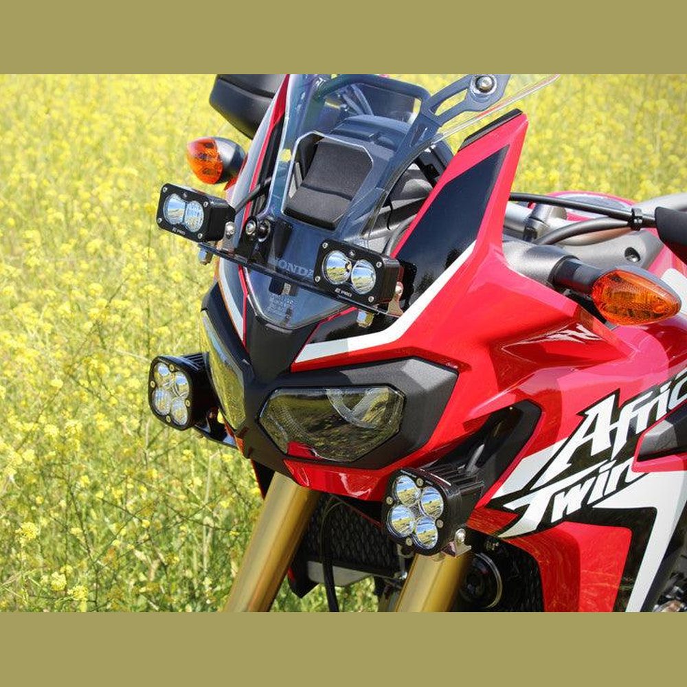 Baja Designs Honda S2 Pro Windscreen Mount Light Kit - Honda 2016-20 Africa Twin - Apollo Off-Road
