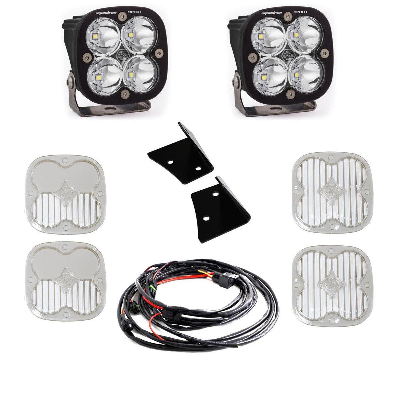 Baja Designs Jeep JK Squadron Sport A-Pillar Light Kit - Jeep 2007-18 Wrangler JK - Apollo Off-Road