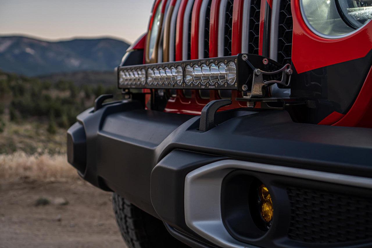 Baja Designs Jeep JL-JT LP4 Pro Bumper w-Upfitter Light Kit - Jeep 2020-22 Gladiator, 2018-22 Wrangler JL w- OE Plastic Bumper - Apollo Off-Road