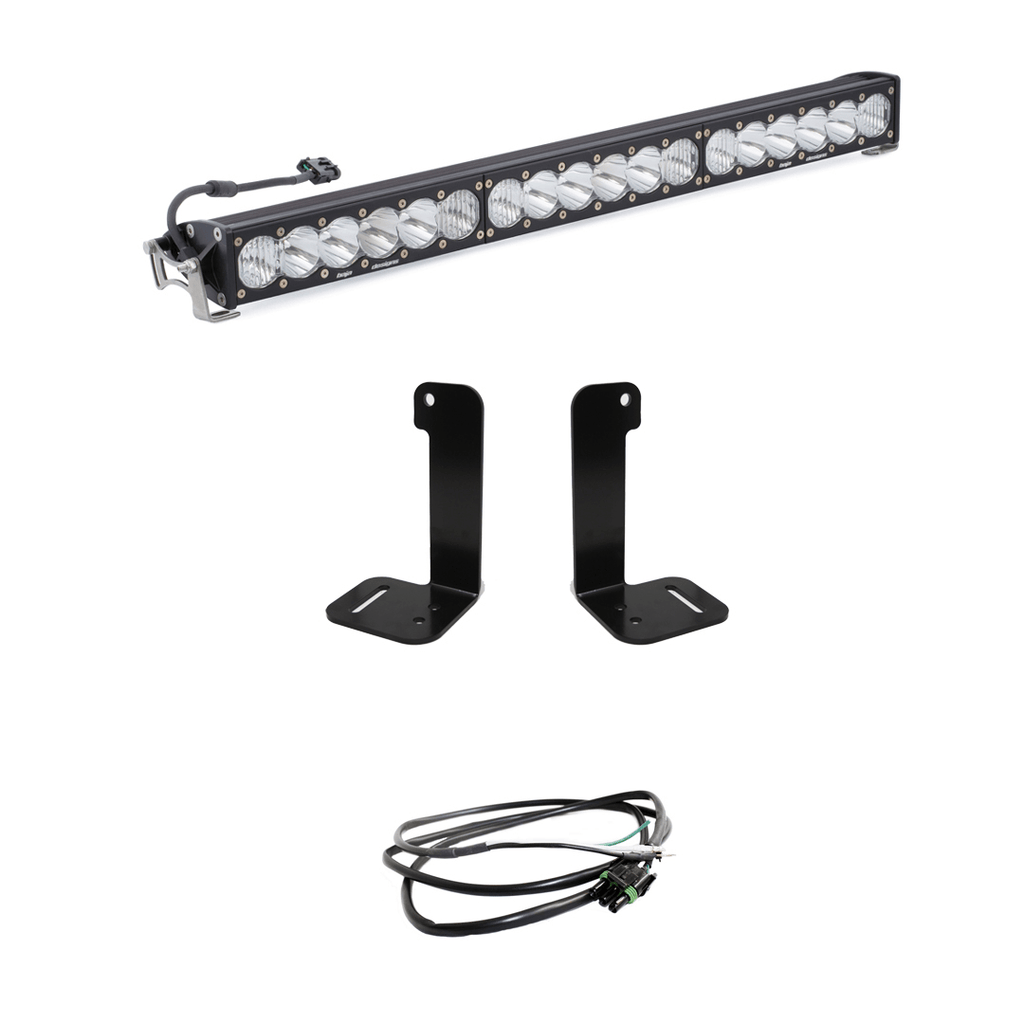Baja Designs Jeep JL-JT OnX6+ 30 Inch Bumper w-Upfitter Light Kit - Jeep 2020-22 Gladiator, 2018-22 Wrangler JL w- OE Plastic Bumper - Apollo Off-Road