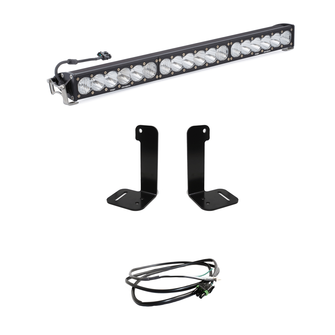 Baja Designs Jeep JL-JT OnX6+ 30 Inch Bumper w-Upfitter Light Kit - Jeep 2020-22 Gladiator, 2018-22 Wrangler JL w- OE Plastic Bumper - Apollo Off-Road