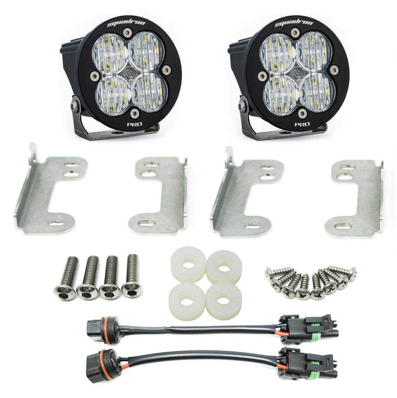 Baja Designs Jeep JL-JT Squadron-R Pro Fog Pocket Light Kit- Jeep 2020-22 Gladiator, 2018-22 Wrangler JL w- OE Sahara Bumper - Apollo Off-Road