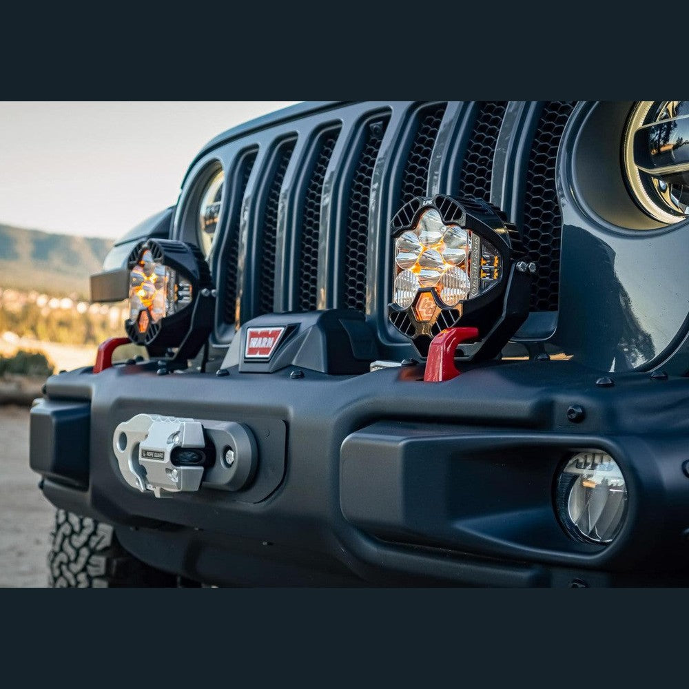 Baja Designs Jeep JL-JT XL80 Bumper Light Kit - Jeep 2020-22 Gladiator, 2018-22 Wrangler JL w-OE Steel Bumper - Apollo Off-Road