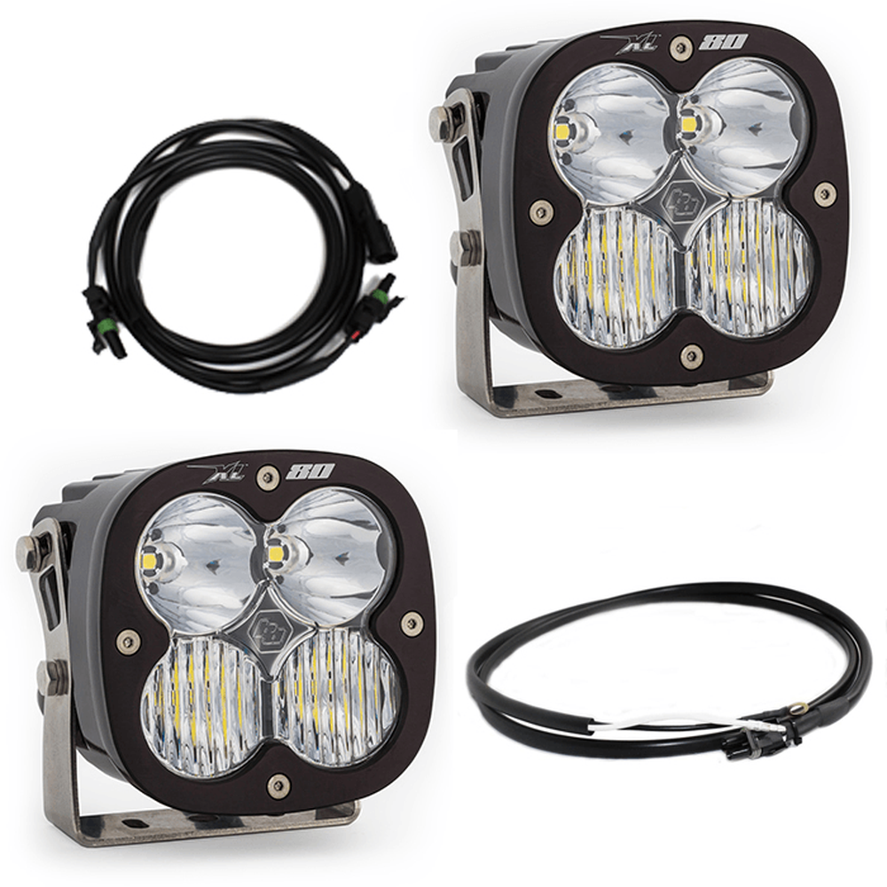 Baja Designs Jeep JL-JT XL80 Bumper w-Upfitter Light Kit - Jeep 2020-22 Gladiator, 2018-22 Wrangler JL w-OE Steel Bumper - Apollo Off-Road