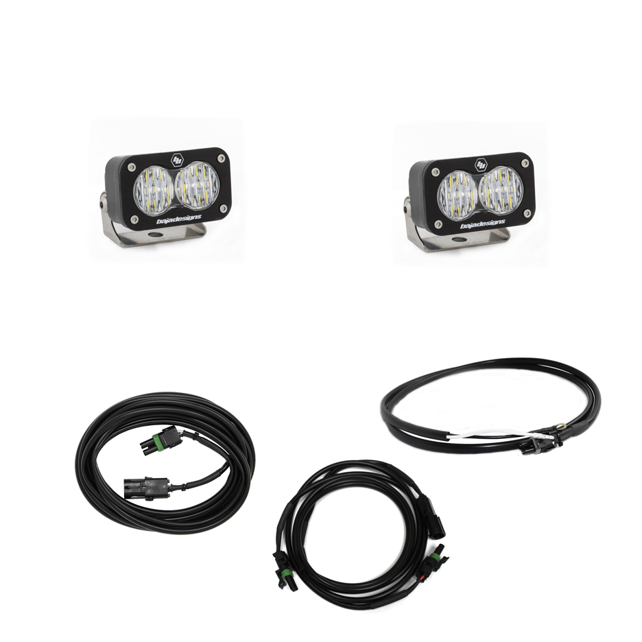 Baja Designs Jeep JL S2 Sport w-Upfitter Dual Reverse Light Kit - Jeep 2018-22 Wrangler JL w- OE Rubicon Sahara Bumper - Apollo Off-Road