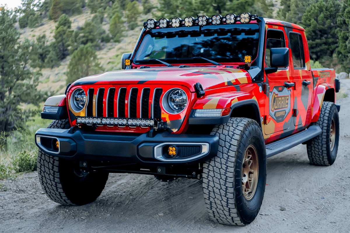 Baja Designs JL-JT S8 50 Inch Roof Mount w-Upfitter Light Kit - Jeep 2020-22 Gladiator, 2018-22 Wrangler JL Exc. Rubicon 392 - Apollo Off-Road