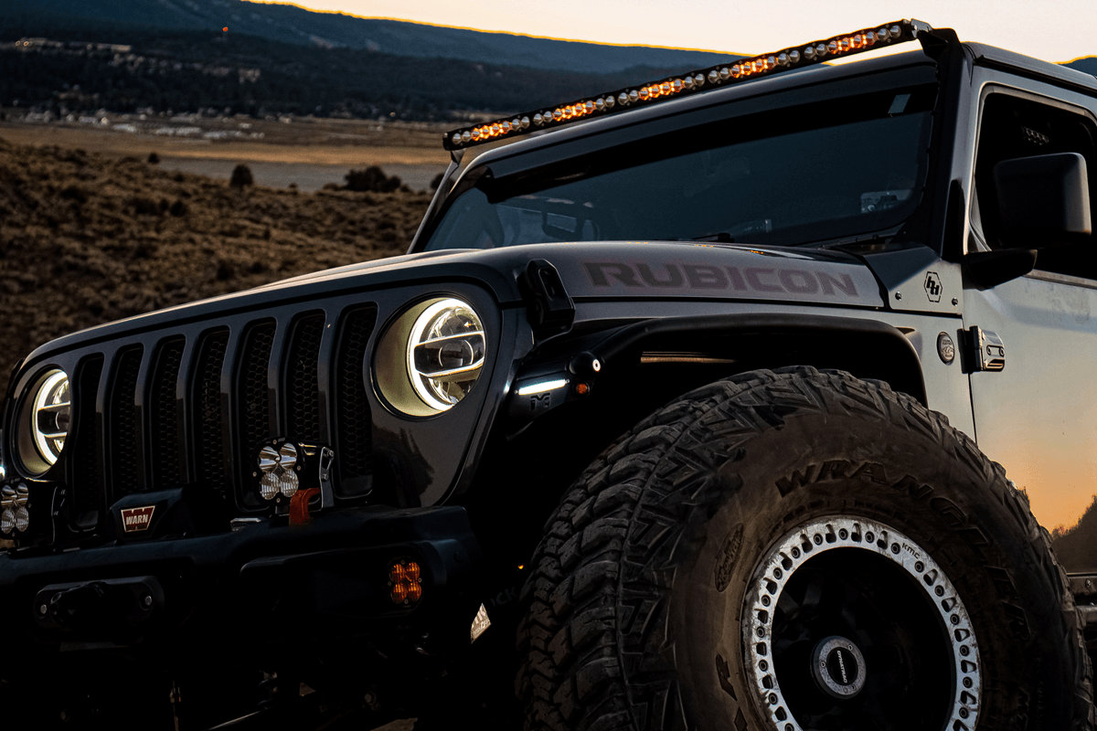 Baja Designs JL-JT S8 50 Inch Roof Mount w-Upfitter Light Kit - Jeep 2020-22 Gladiator, 2018-22 Wrangler JL Exc. Rubicon 392 - Apollo Off-Road