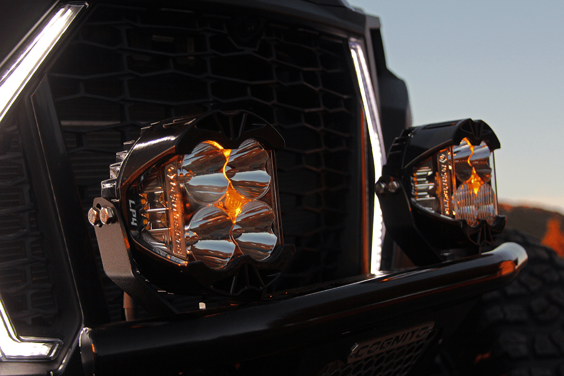 Baja Designs LP4 Pro LED Light Pair, Driving-Combo Pattern, Amber - Apollo Off-Road