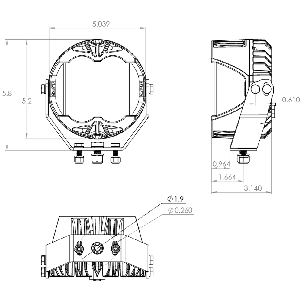 Baja Designs LP4 Pro LED Light Pair, Driving-Combo Pattern, Clear - Apollo Off-Road