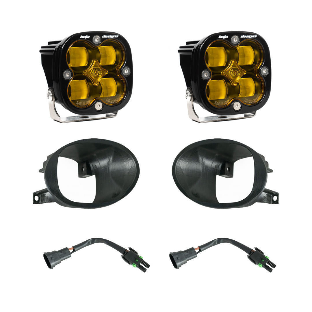Baja Designs Mercedes Squadron SAE "Street Legal" Amber Fog Pocket Light Kit - Mercedes-Benz 2019-22 Sprinter 1500-2500-3500 - Apollo Off-Road
