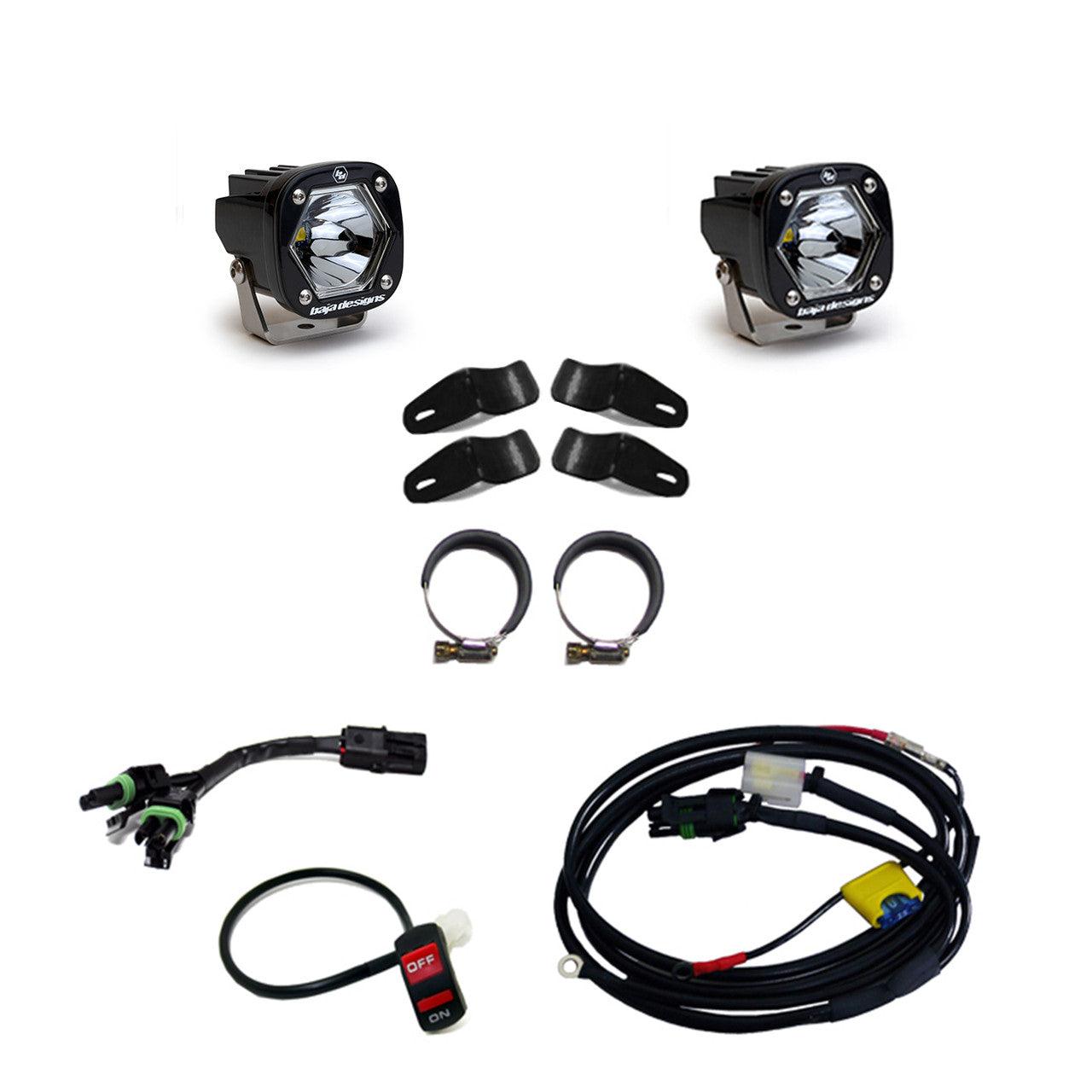 Baja Designs Moto S1 Light Kit, Spot Pattern, Clear, Universal Battery Type - Apollo Off-Road