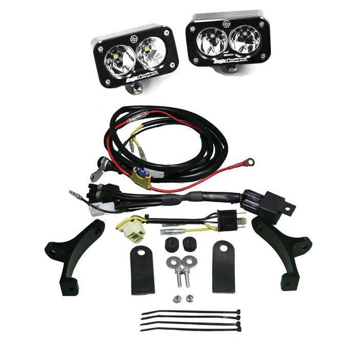 Baja Designs Motorcycle Squadron Pro (A-C) Headlight Kit, Spot Pattern, Clear, w- Blue Shell - Apollo Off-Road