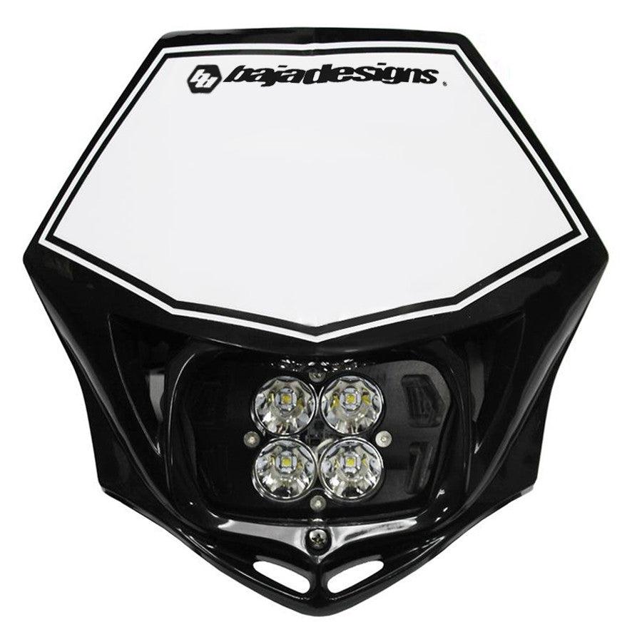 Baja Designs Motorcycle Squadron Sport (A-C) Headlight Kit w- Black Shell, Spot Pattern - Apollo Off-Road