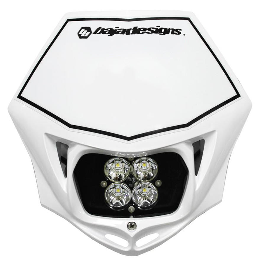 Baja Designs Motorcycle Squadron Sport (D-C) Headlight Kit w- White Shell, Spot Pattern - Apollo Off-Road