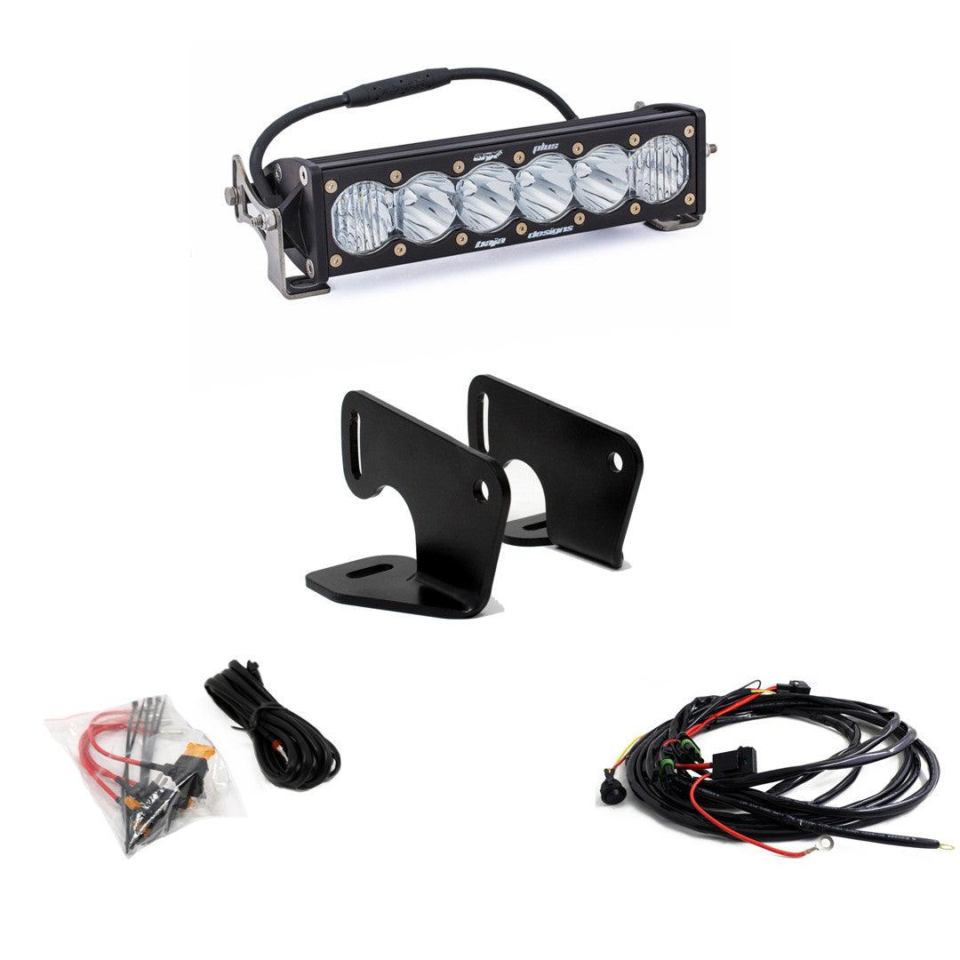 Baja Designs Polaris OnX6+ 10 Inch Hood Mount Light Bar Kit - Polaris 2020-21 RZR Pro XP, 2022 RZR Turbo R - Apollo Off-Road
