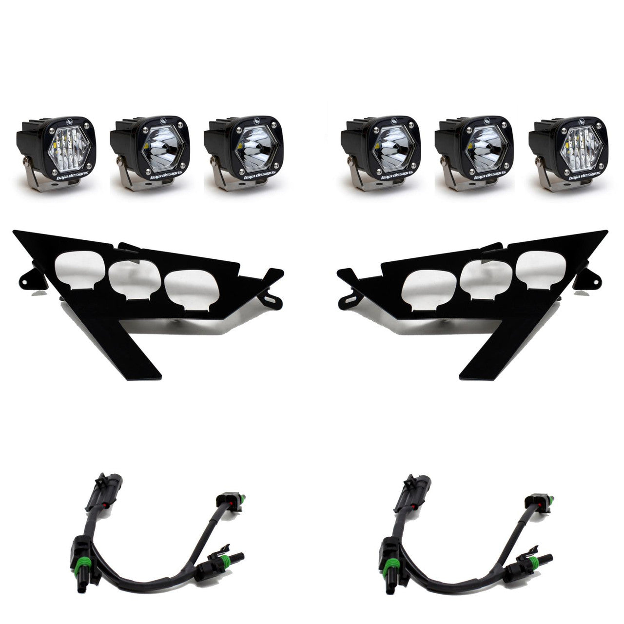 Baja Designs Polaris S1 Triple LED-Laser Headlight Kit - Polaris 2020-22 RZR Pro XP, 2022 RZR R-Turbo R - Apollo Off-Road