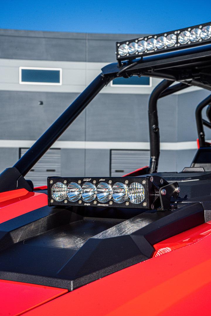 Baja Designs Polaris S8 10 Inch Hood Mount Light Bar Kit - Polaris 2020-21 RZR Pro XP, 2022 RZR Turbo R - Apollo Off-Road