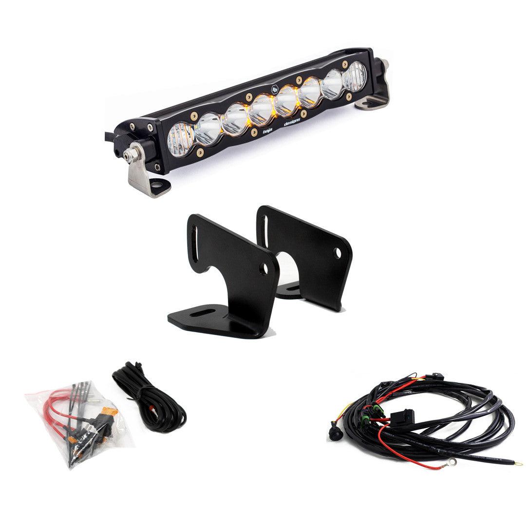 Baja Designs Polaris S8 10 Inch Hood Mount Light Bar Kit - Polaris 2020-21 RZR Pro XP, 2022 RZR Turbo R - Apollo Off-Road
