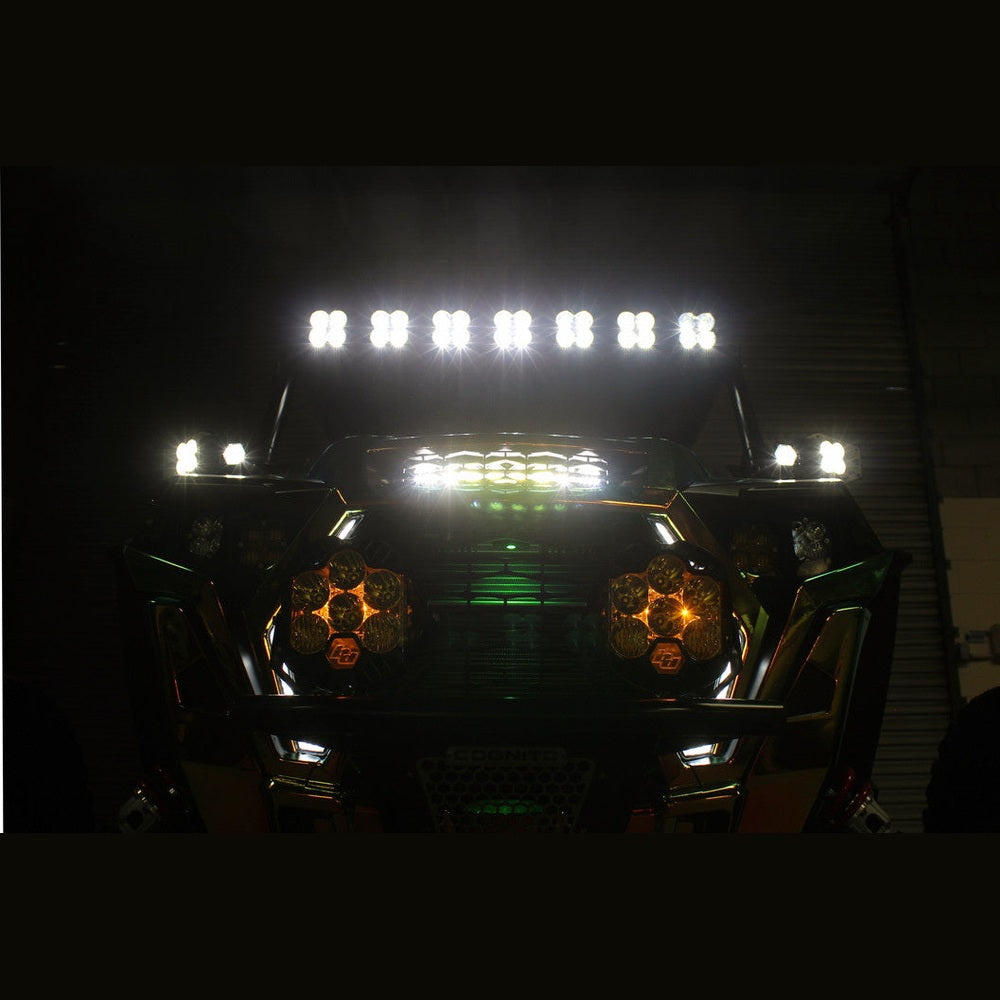Baja Designs Polaris S8 10 Inch Hood Scoop Mount Light Bar Kit - Polaris 2019-21 RZR XP Turbo, 2018-21 RZR Turbo S - Apollo Off-Road
