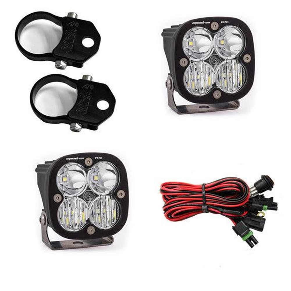 Baja Designs Powersports Squadron Pro A-Pillar Mount Light Kit, Driving-Combo Pattern, Clear, 1.75 Inch Mount - Apollo Off-Road