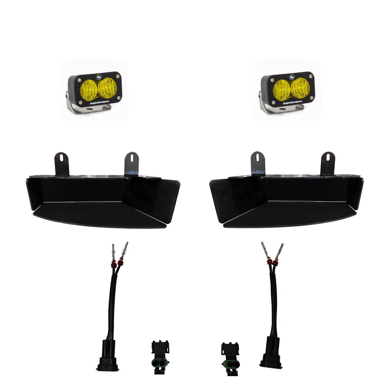 Baja Designs Ram S2 Sport Amber Fog Pocket Light Kit - Ram 2019-21 2500-3500 - Apollo Off-Road