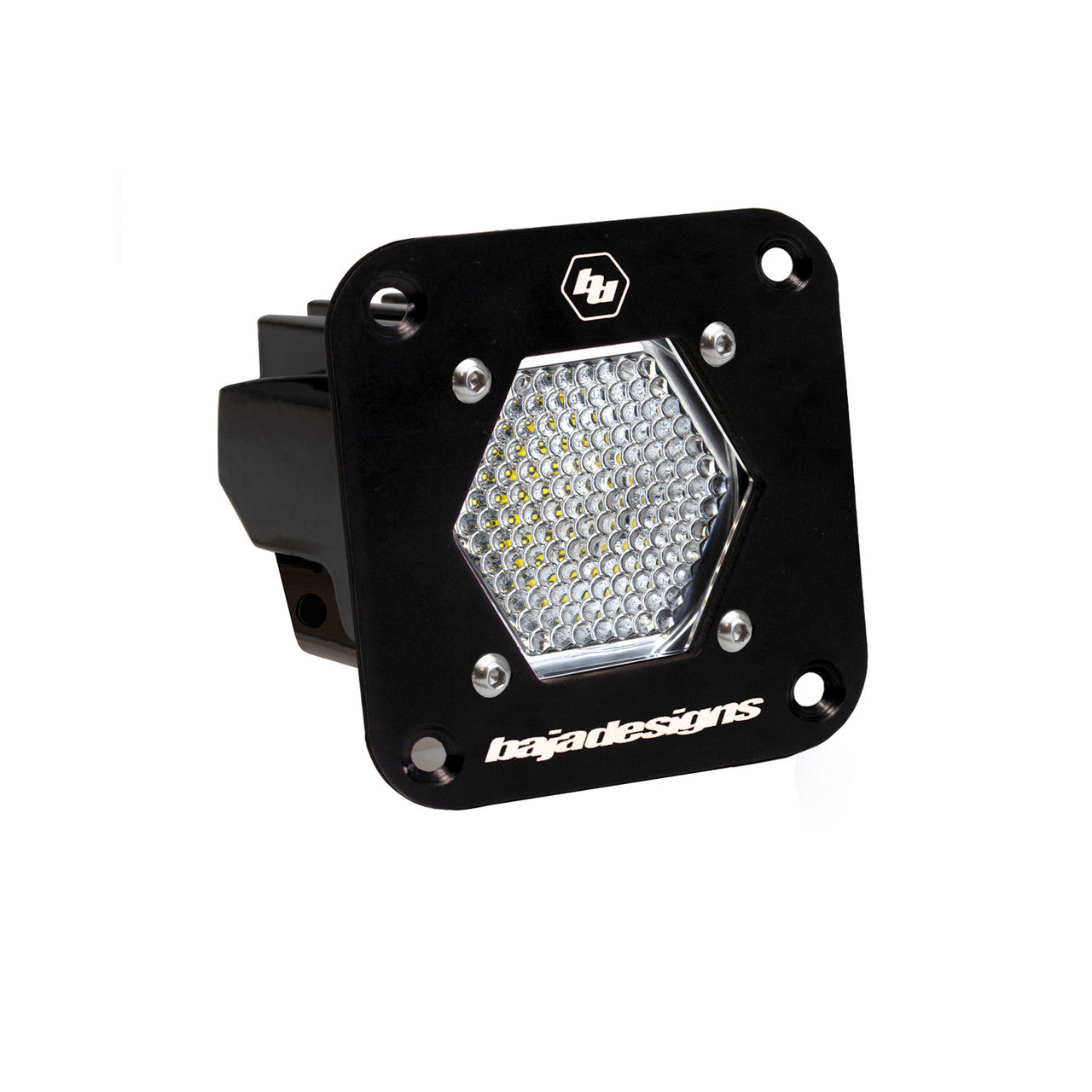 Baja Designs S1 Black Flush Mount Light Pod, Work-Scene Pattern, Clear - Apollo Off-Road