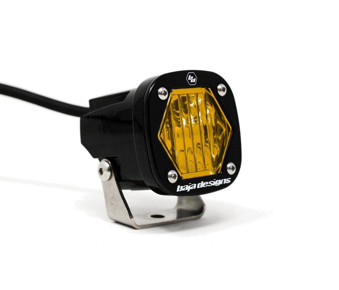 Baja Designs S1 Black LED Light Pod, Wide Cornering Pattern, Amber - Apollo Off-Road