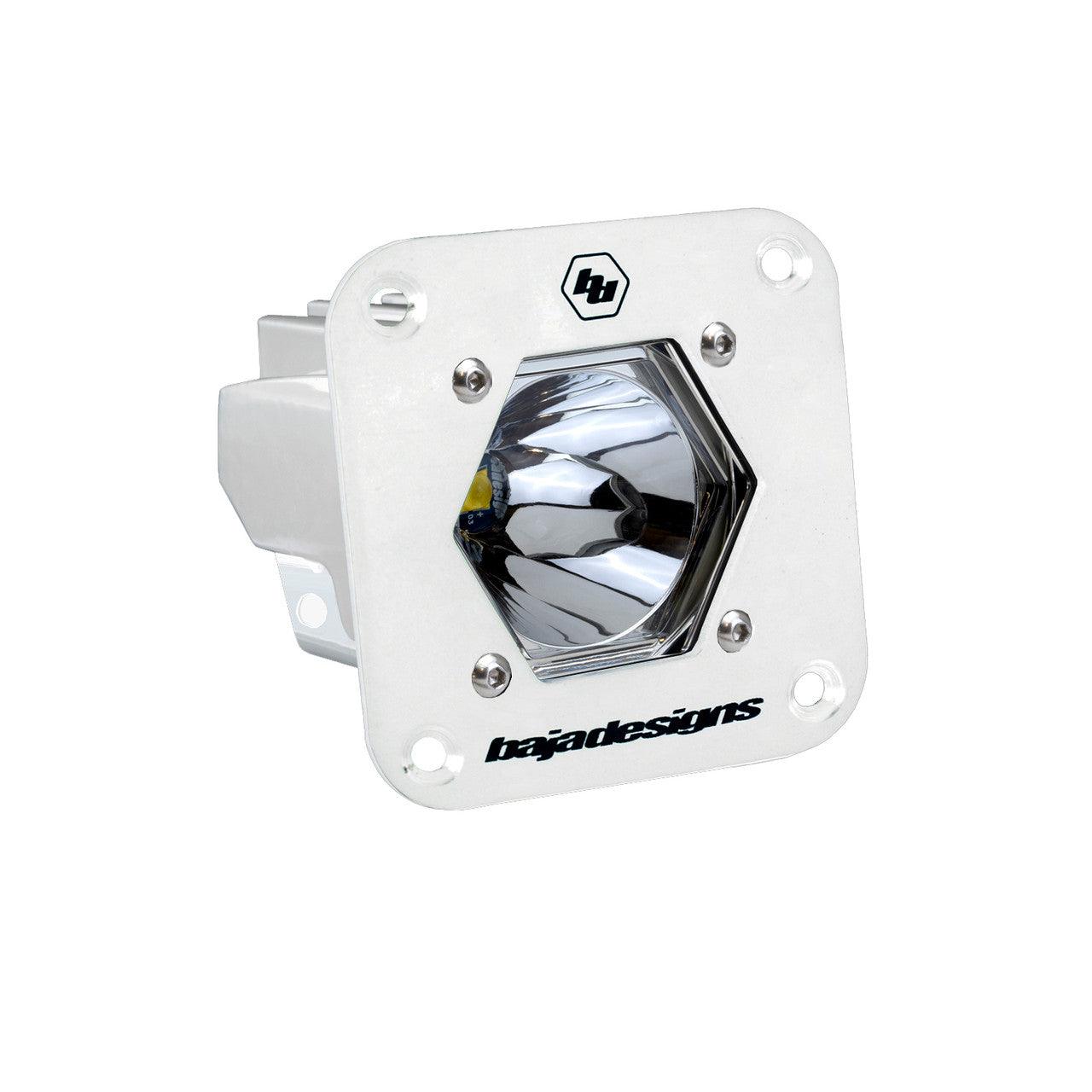 Baja Designs S1 White Flush Mount Light Pod, Spot Pattern, Clear - Apollo Off-Road