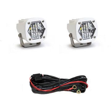Baja Designs S1 White LED Light Pod Pair, Wide Cornering Pattern, Clear - Apollo Off-Road
