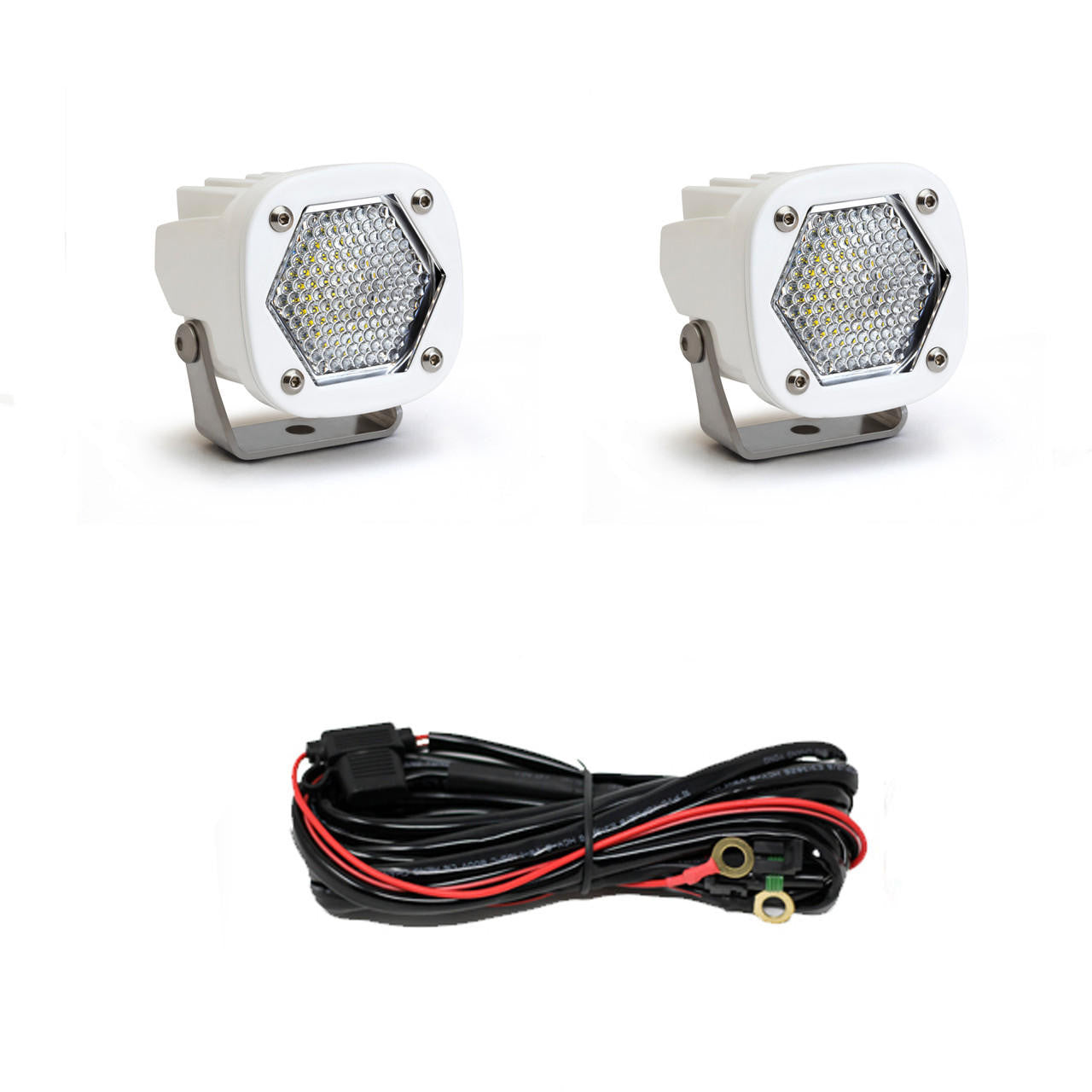 Baja Designs S1 White LED Light Pod Pair, Work-Scene Pattern, Clear - Apollo Off-Road