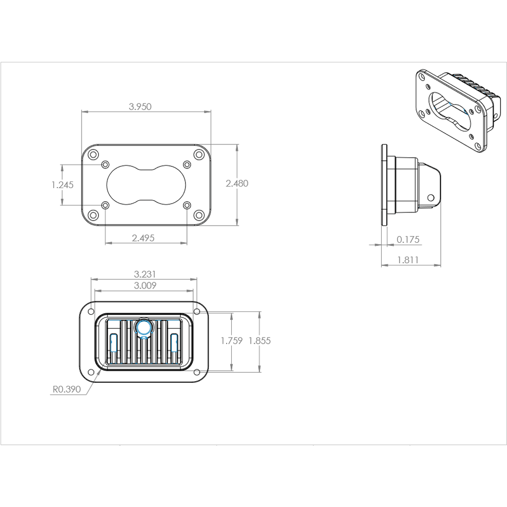 Baja Designs S2 Pro Black Flush Mount LED Light Pod, Wide Cornering Pattern, Amber - Apollo Off-Road