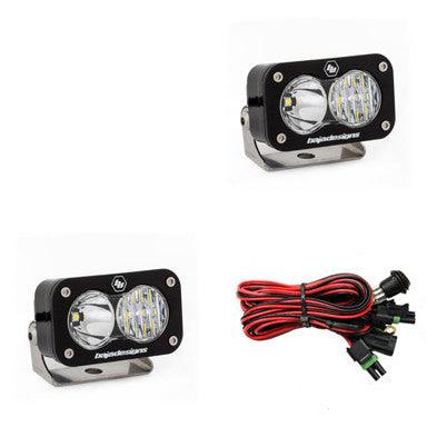 Baja Designs S2 Pro Black LED Light Pod Pair, Driving-Combo Pattern, Clear - Apollo Off-Road