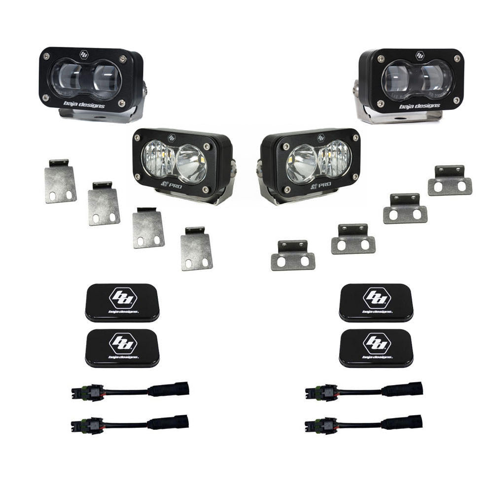 Baja Designs S2 SAE/S2 Pro Fog Pocket Kit for 2021+ Ford F-150 Raptor and 2022+ Bronco Raptor - Apollo Off-Road