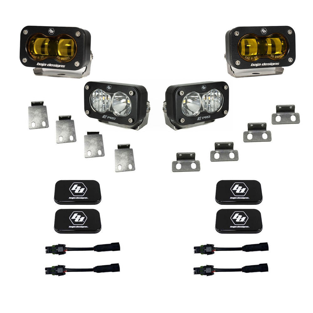 Baja Designs S2 SAE/S2 Pro Fog Pocket Kit for 2021+ Ford F-150 Raptor and 2022+ Bronco Raptor - Apollo Off-Road