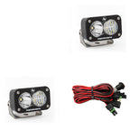 Baja Designs S2 Sport Black LED Light Pod Pair, Driving-Combo Pattern, Clear - Apollo Off-Road