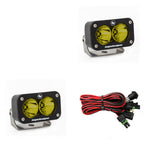 Baja Designs S2 Sport Black LED Light Pod Pair, Spot Pattern, Amber - Apollo Off-Road