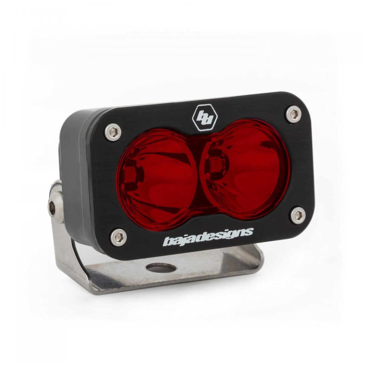 Baja Designs S2 Sport Black LED Light Pod, Spot Pattern, Red - Apollo Off-Road