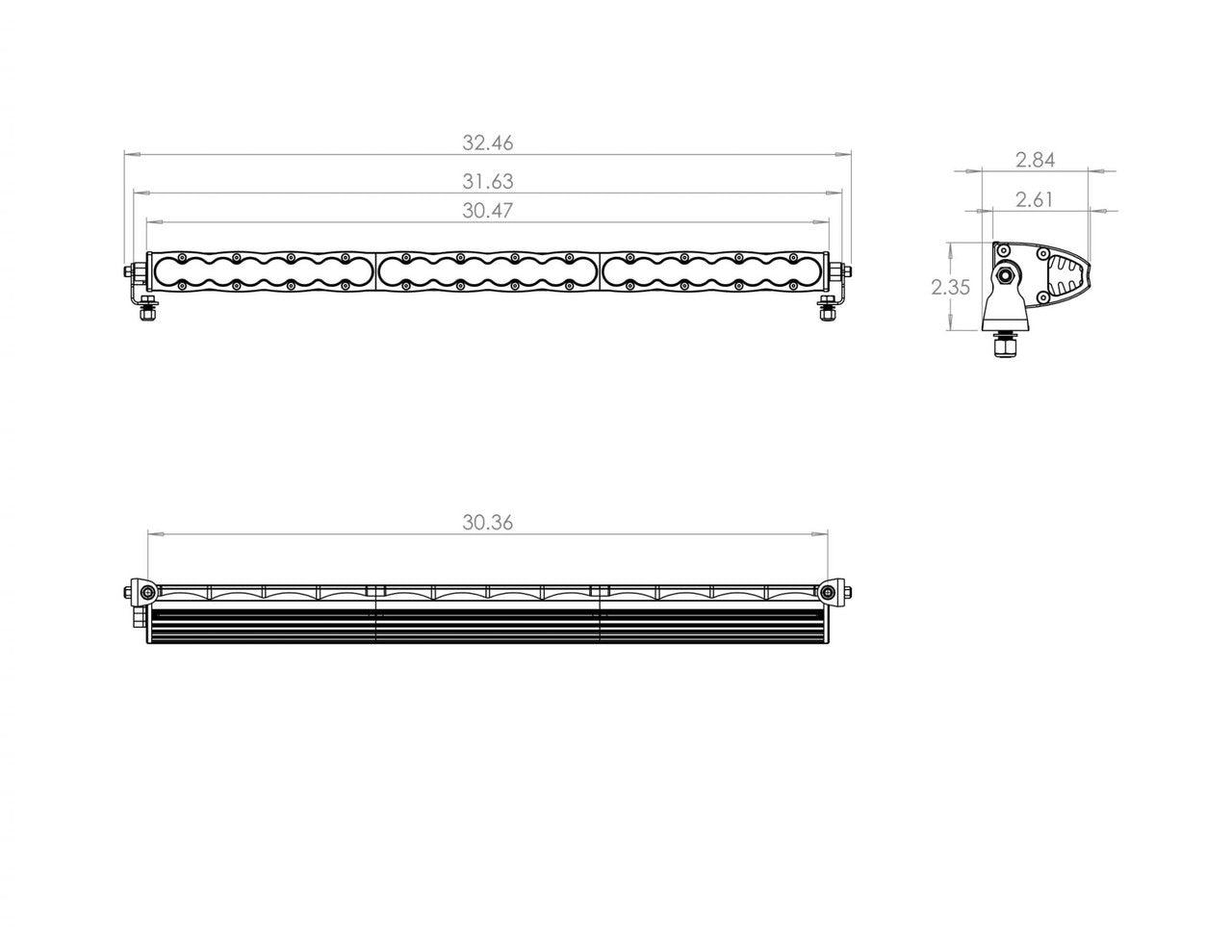 Baja Designs S8 Straight LED Light Bar, Driving-Combo Pattern, Amber, 30 Inch - Apollo Off-Road