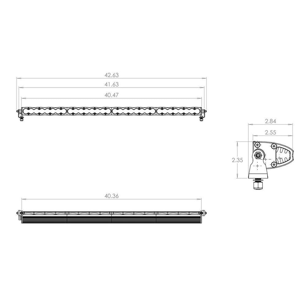 Baja Designs S8 Straight LED Light Bar, Spot Pattern, Clear, 40 Inch - Apollo Off-Road