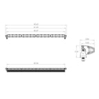 Baja Designs S8 Straight LED Light Bar, Spot Pattern, Clear, 40 Inch - Apollo Off-Road