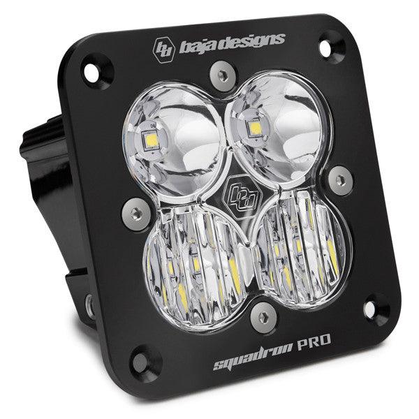Baja Designs Squadron Pro Black Flush Mount LED Light Pod, Driving-Combo Pattern, Clear - Apollo Off-Road
