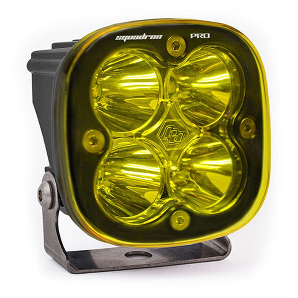 Baja Designs Squadron Pro Black LED Light Pod, Spot Pattern, Amber - Apollo Off-Road