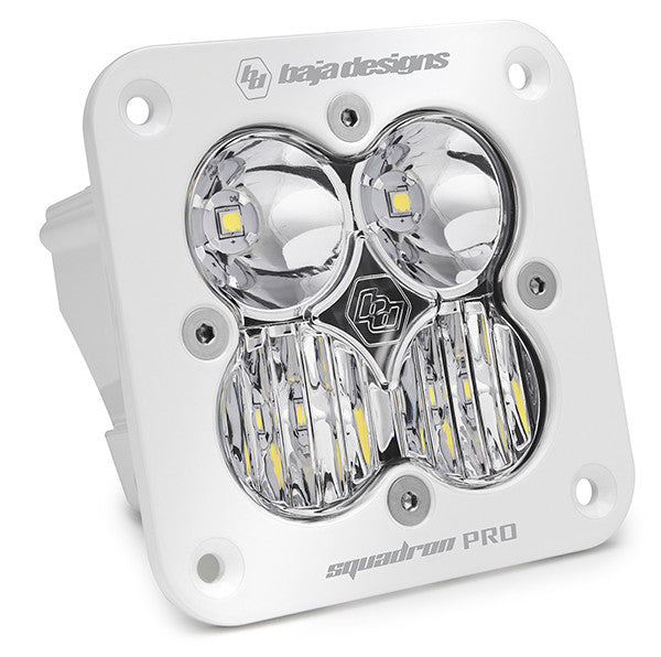 Baja Designs Squadron Pro White Flush Mount LED Light Pod, Driving-Combo Pattern, Clear - Apollo Off-Road