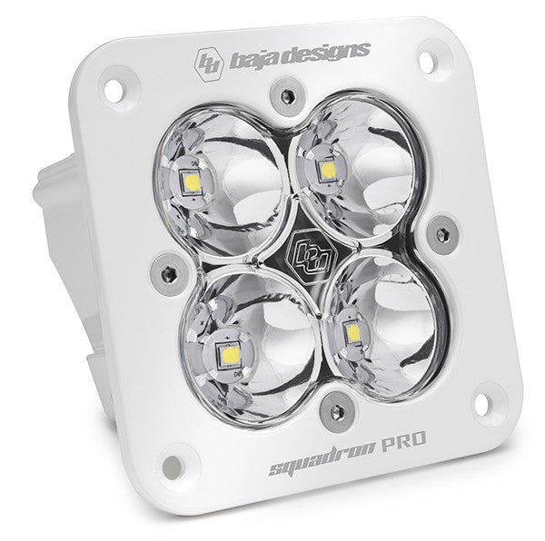 Baja Designs Squadron Pro White Flush Mount LED Light Pod, Spot Pattern, Clear - Apollo Off-Road