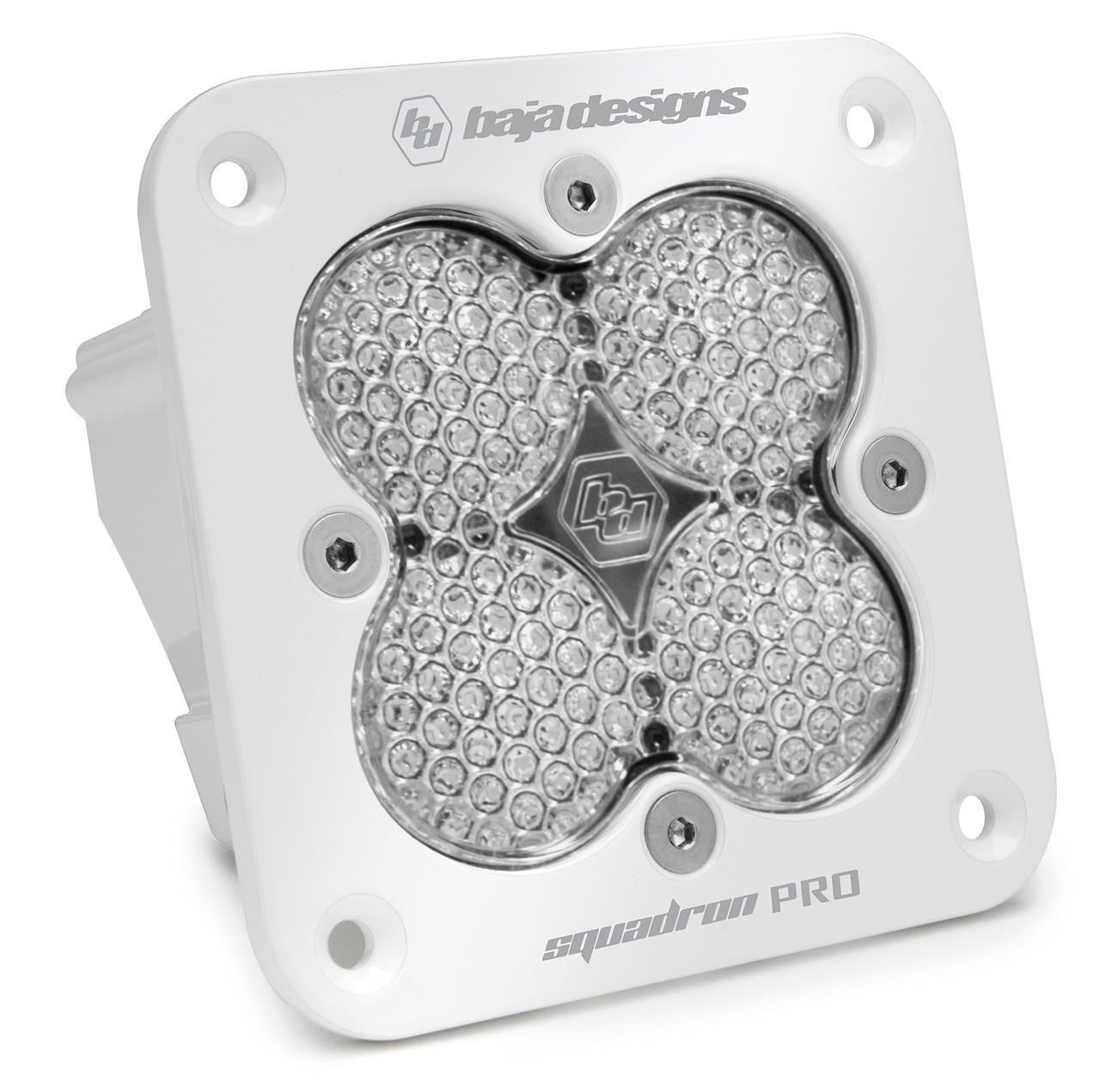Baja Designs Squadron Pro White Flush Mount LED Light Pod, Work-Scene Pattern, Clear - Apollo Off-Road