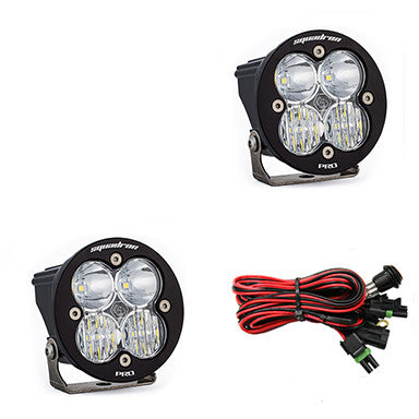 Baja Designs Squadron-R Pro Black LED Light Pod Pair, Driving-Combo Pattern, Clear - Apollo Off-Road