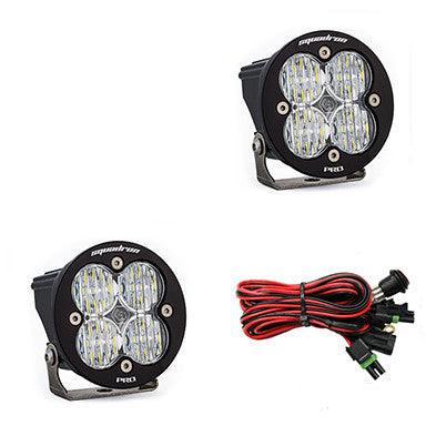 Baja Designs Squadron-R Pro Black LED Light Pod Pair, Wide Cornering Pattern, Clear - Apollo Off-Road