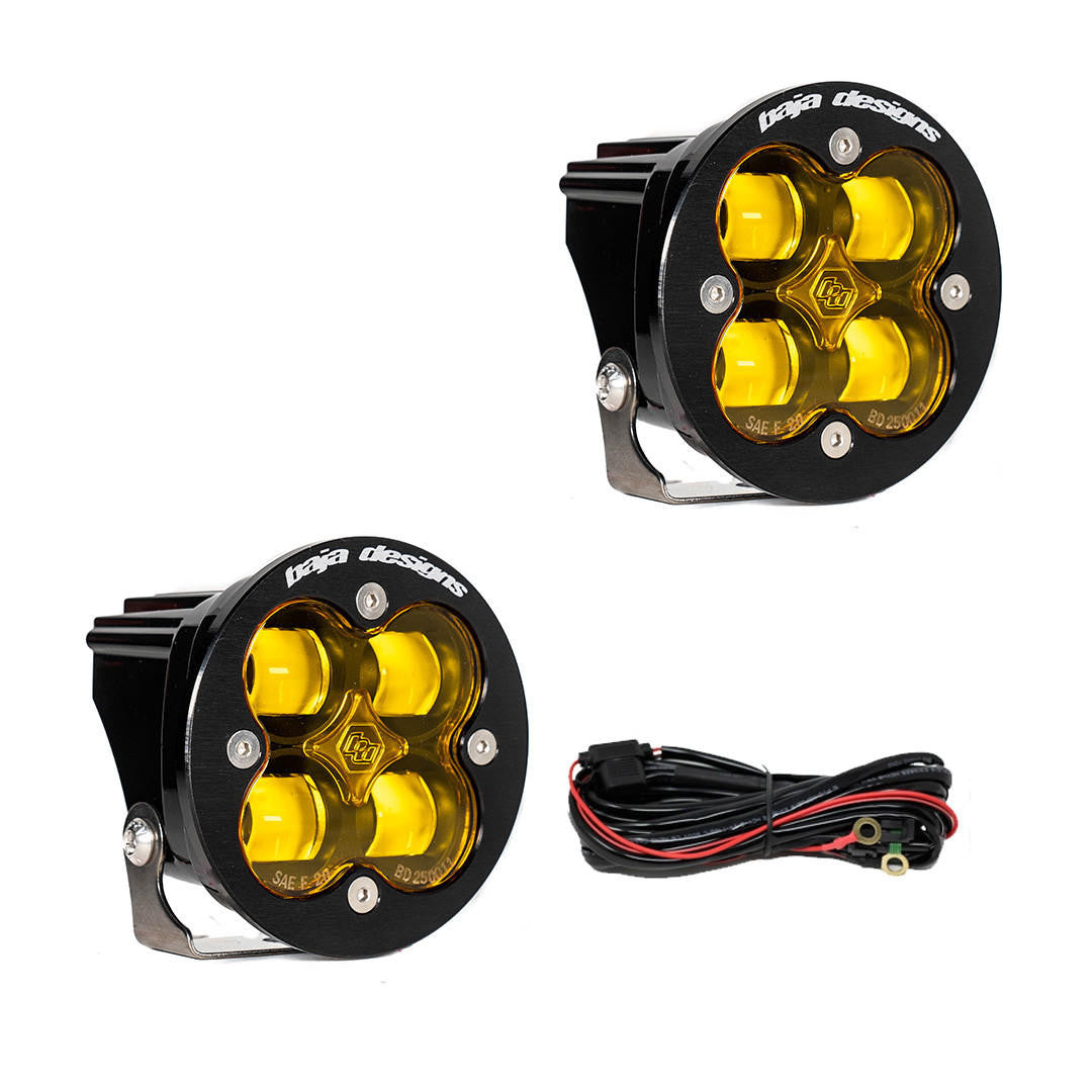 Baja Designs Squadron-R SAE Pair LED Spot Amber - Apollo Off-Road
