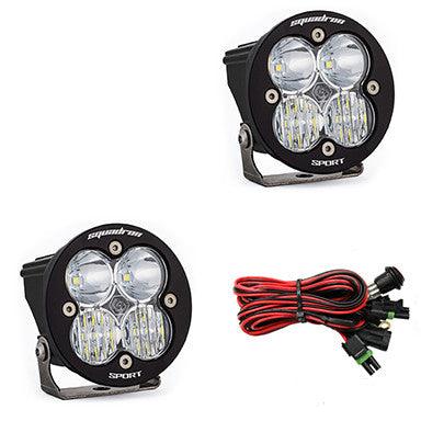 Baja Designs Squadron-R Sport Black LED Light Pod Pair, Driving-Combo Pattern, Clear - Apollo Off-Road