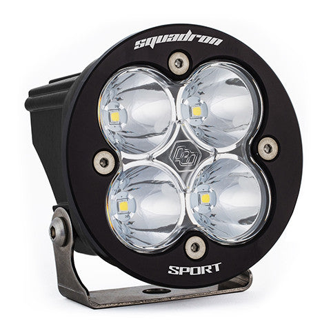 Baja Designs Squadron-R Sport Black LED Light Pod, Spot Pattern, Clear - Apollo Off-Road